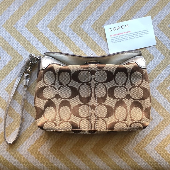 Coach Handbags - Authentic Signature Coach wristlet. Never used!